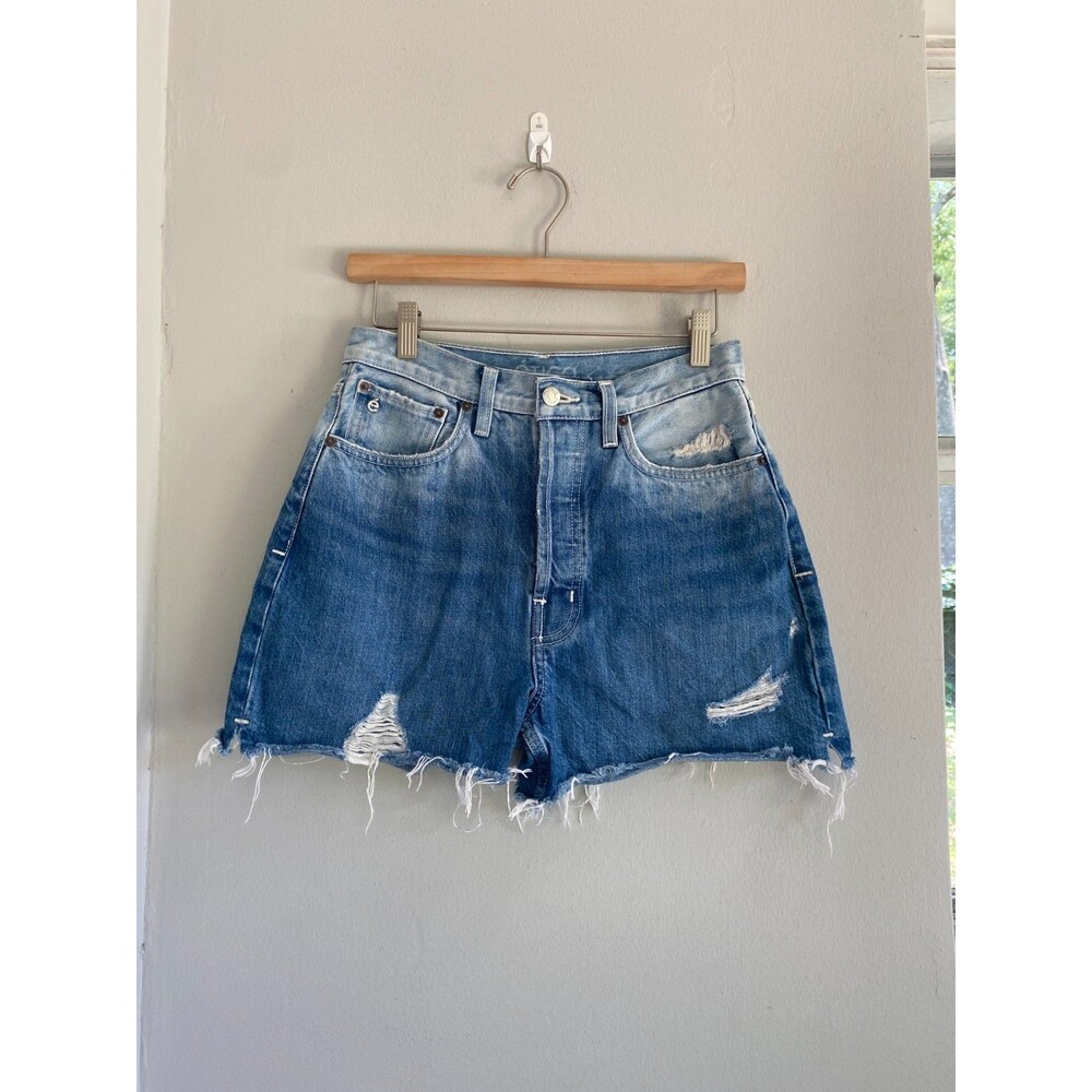 Anthropologie Etica Fern Hi Rise 100% Organic Cotton Denim Short Size 27